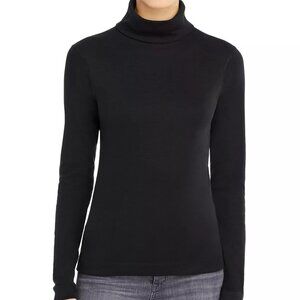 Three Dots Heritage Rib Long Sleeve Turtleneck Black MED (US 6-8)